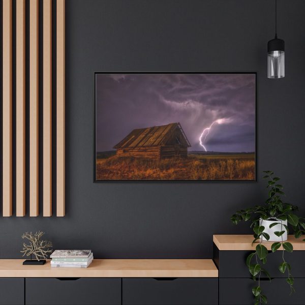 88289-9.jpg Barn Lightning Bolt Storm Framed Canvas