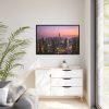 88289-93.jpg View of City Lit Up at Night Framed Canvas