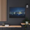 88289-99.jpg Dubai Skyline During Night Time Framed Canvas