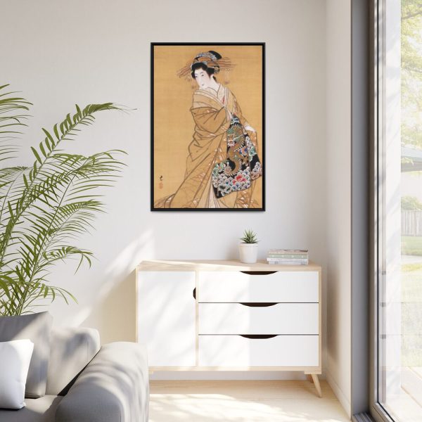 88299-123.jpg Japanese Woman with Dragon obi by Mihata Jōryū Framed Canvas