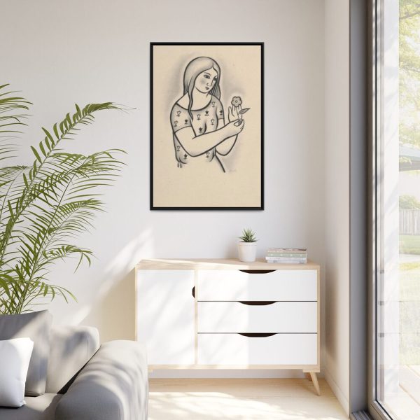 88299-128.jpg Girl With a Flower by Mikuláš Galanda Framed Canvas