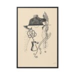 Woman and Flower by Mikuláš Galanda Framed Canvas - Image 2