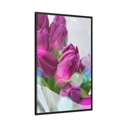 Purple Tulip Framed Canvas
