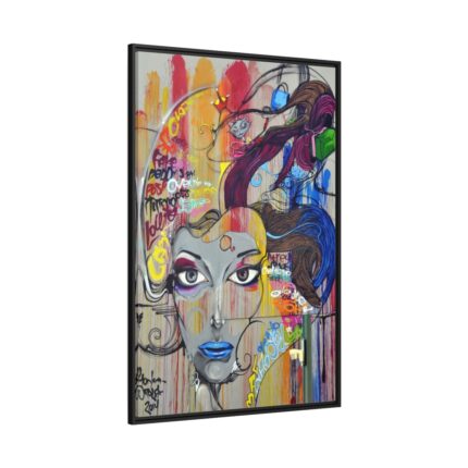 Beautiful Street Art  Framed Canvas