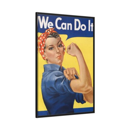 "We Can Do It!", also called "Rosie the Riveter" Framed Canvas