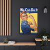 88299-204.jpg "We Can Do It!", also called "Rosie the Riveter" Framed Canvas