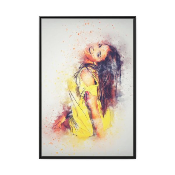 88299-206.jpg Colorful Portrait Girl Framed Canvas
