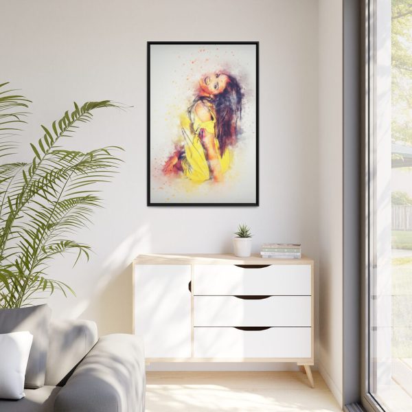 88299-208.jpg Colorful Portrait Girl Framed Canvas