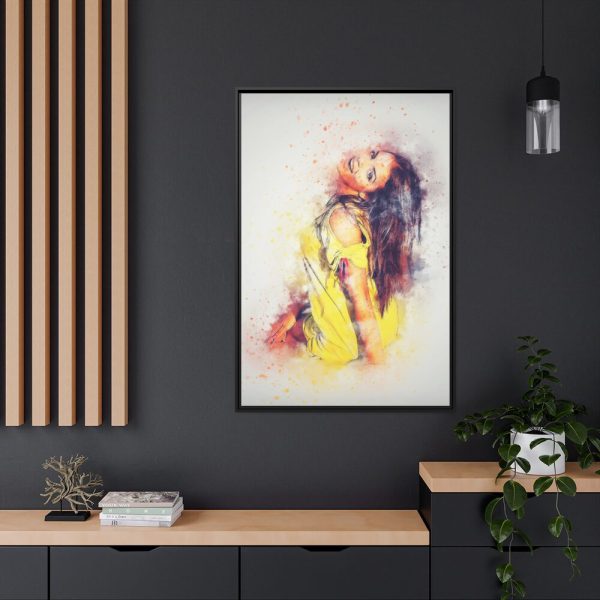 88299-209.jpg Colorful Portrait Girl Framed Canvas