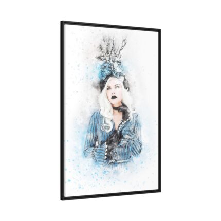 Vintage Style Girl Framed Canvas