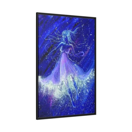 Stars Girl Framed Canvas