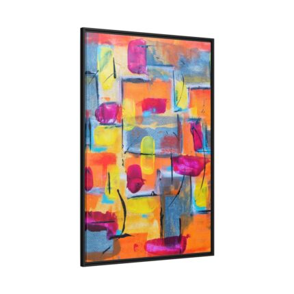 Watercolors Palette Framed Canvas