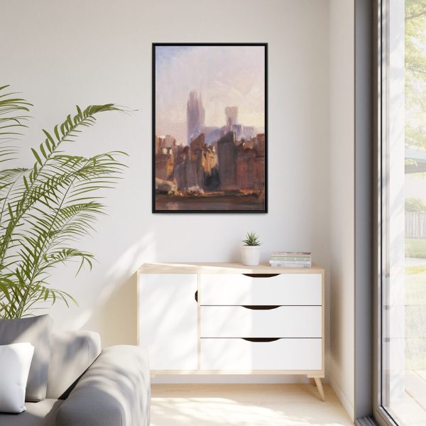 88299-43.jpg Cityscape Painting Framed Canvas