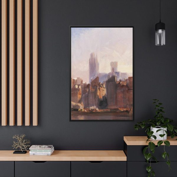 88299-44.jpg Cityscape Painting Framed Canvas
