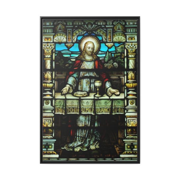 88299-61.jpg Cathedral Church Window Last Supper Framed Canvas