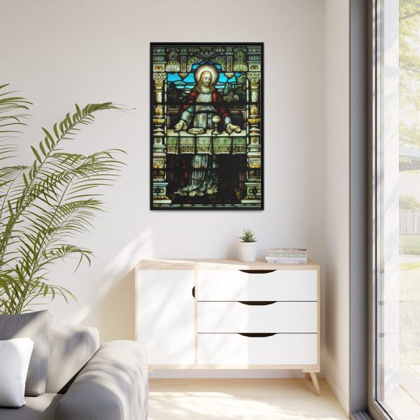 88299-63.jpg Cathedral Church Window Last Supper Framed Canvas