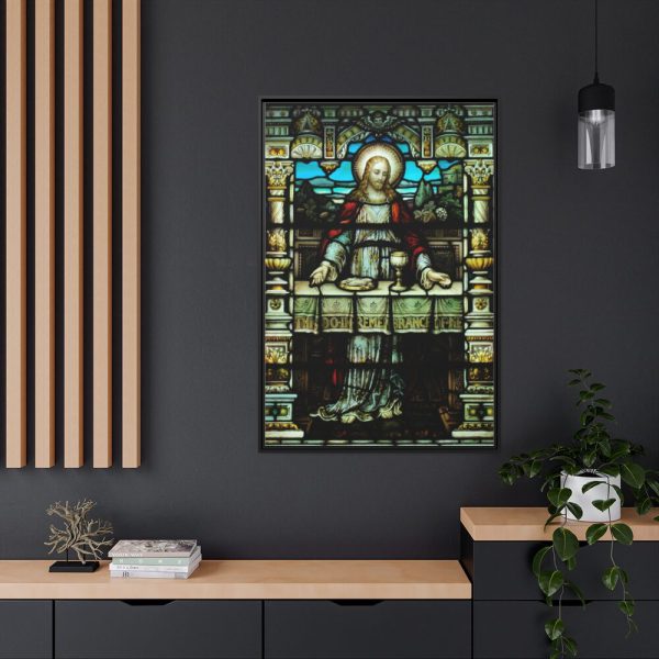 88299-64.jpg Cathedral Church Window Last Supper Framed Canvas