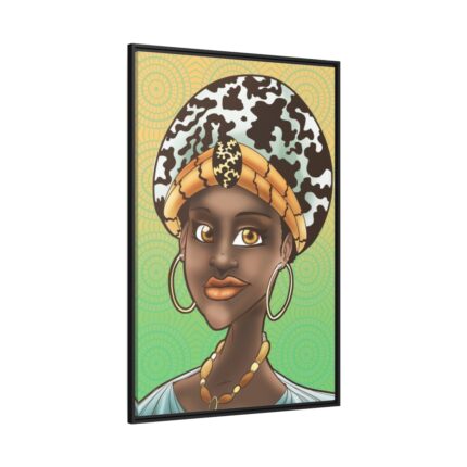 African Hair Scarf Culture Framed Canvas