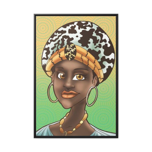 African Hair Scarf Culture Framed Canvas