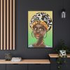 African Hair Scarf Culture Framed Canvas