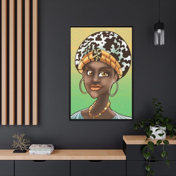African Hair Scarf Culture Framed Canvas