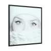 Face of a Girl with Beautiful Eyes Framed Canvas
