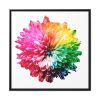 88302-140.jpg Multicolored Flower Illustration Framed Canvas