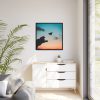 Paper Plane in Sky Framed Canvas
