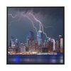 New York City Lightning Storm Framed Canvas