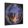 88302-35.jpg Photo Effect City Skyscrapers Lighting Ball Framed Canvas