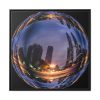 88302-36.jpg Photo Effect City Skyscrapers Lighting Ball Framed Canvas