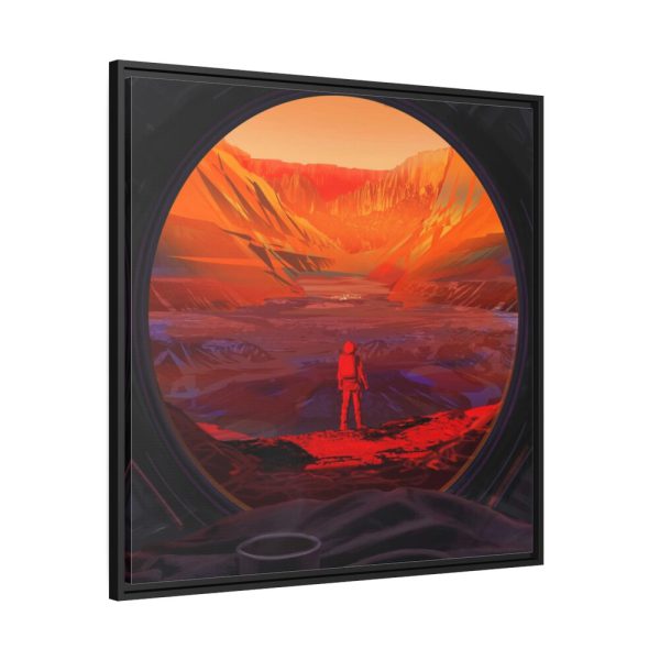 88302-40.jpg NASA Astronaut Stands on Mars Framed Canvas
