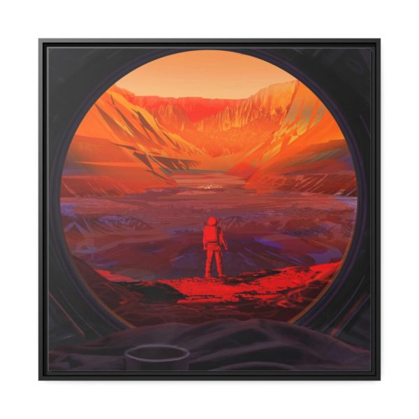 88302-41.jpg NASA Astronaut Stands on Mars Framed Canvas