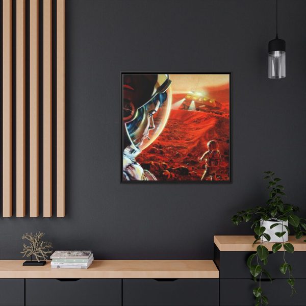 88302-59.jpg Astronauts Walking on Mars Framed Canvas