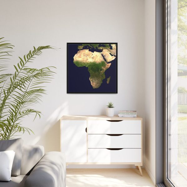 Africa Continent Framed Canvas