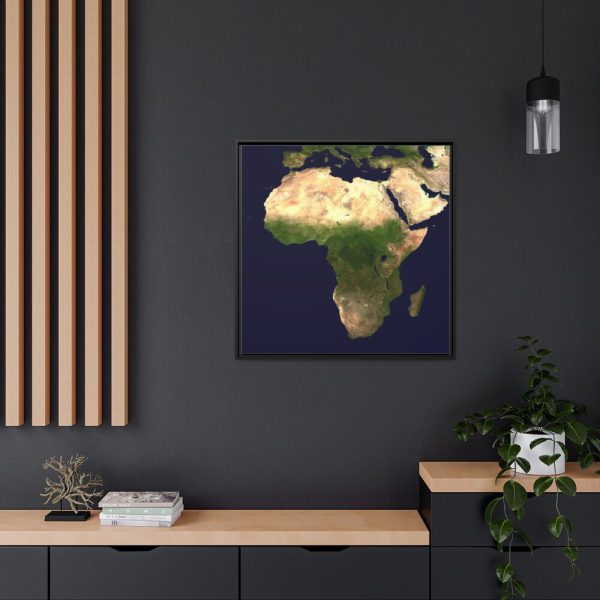 Africa Continent Framed Canvas