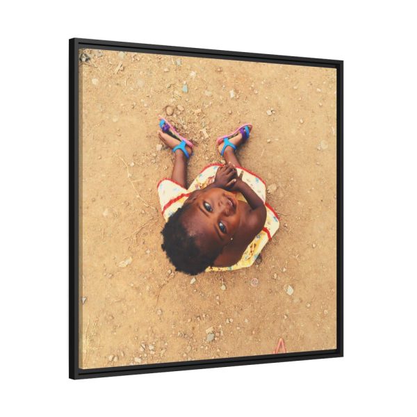 Happy African Kid Framed Canvas