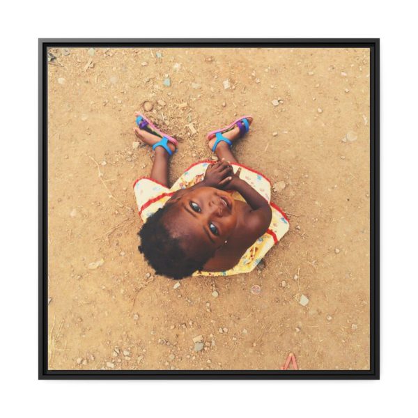 Happy African Kid Framed Canvas