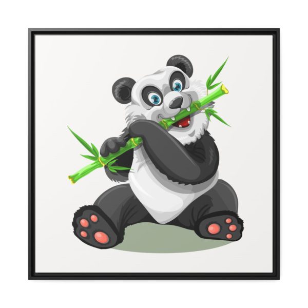 Cartoon Panda Framed Canvas