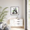 Cartoon Panda Framed Canvas