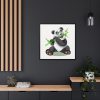 Cartoon Panda Framed Canvas