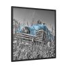 88302-90.jpg Blue Oldtimer Car Framed Canvas