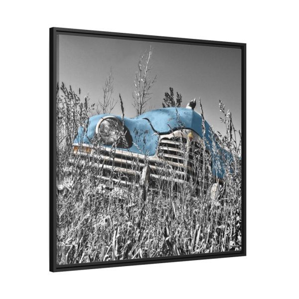 88302-90.jpg Blue Oldtimer Car Framed Canvas
