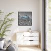 88302-93.jpg Blue Oldtimer Car Framed Canvas