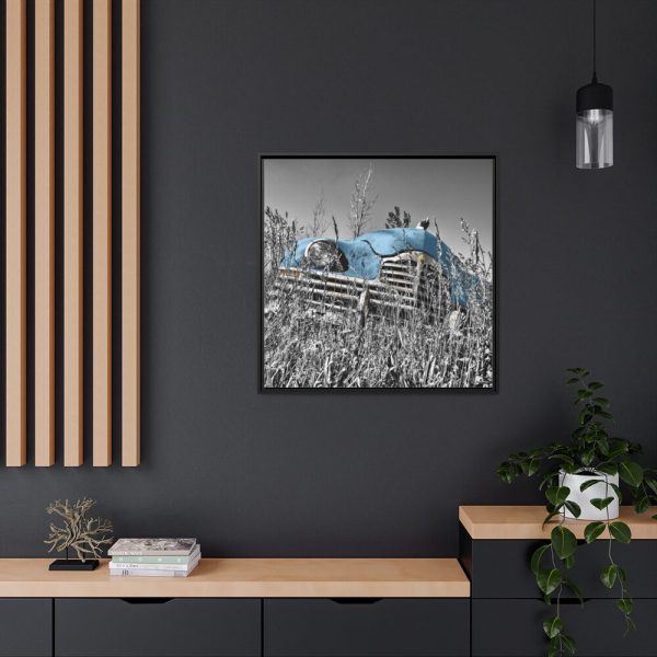 88302-94.jpg Blue Oldtimer Car Framed Canvas