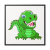 88302-96.jpg Smiling Crocodile Framed Canvas