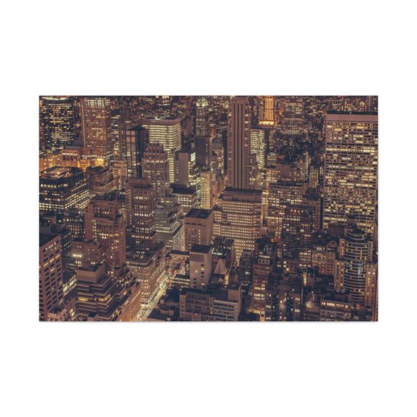New York City Skyline at Night Standard Canvas