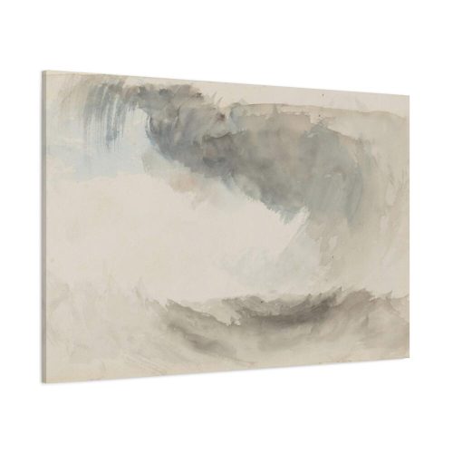 Clouds, Rain and Waves With Washes of Grey and Blue Standard Canvas