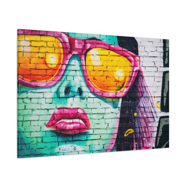 91638-265.jpg Brick Wall With Woman's Face Standard Canvas