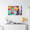 91638-267.jpg Brick Wall With Woman's Face Standard Canvas